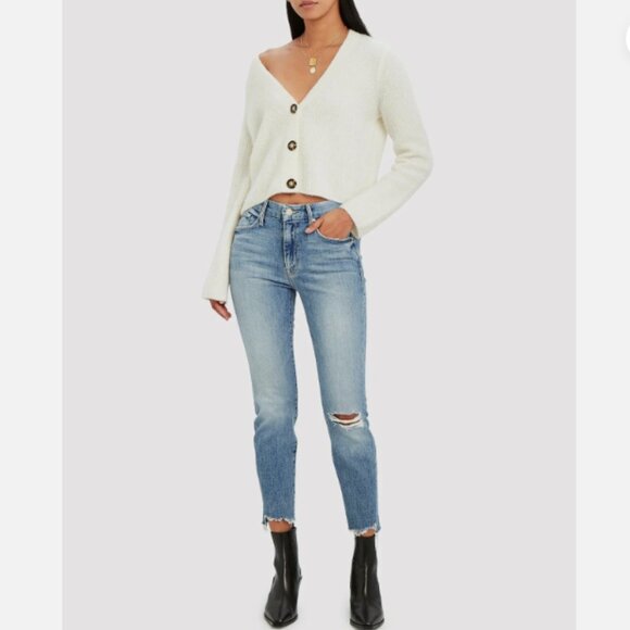 Mother Denim Looker Ankle Step Fray, Exposed Secret Sister, Size 33 - Picture 1 of 7